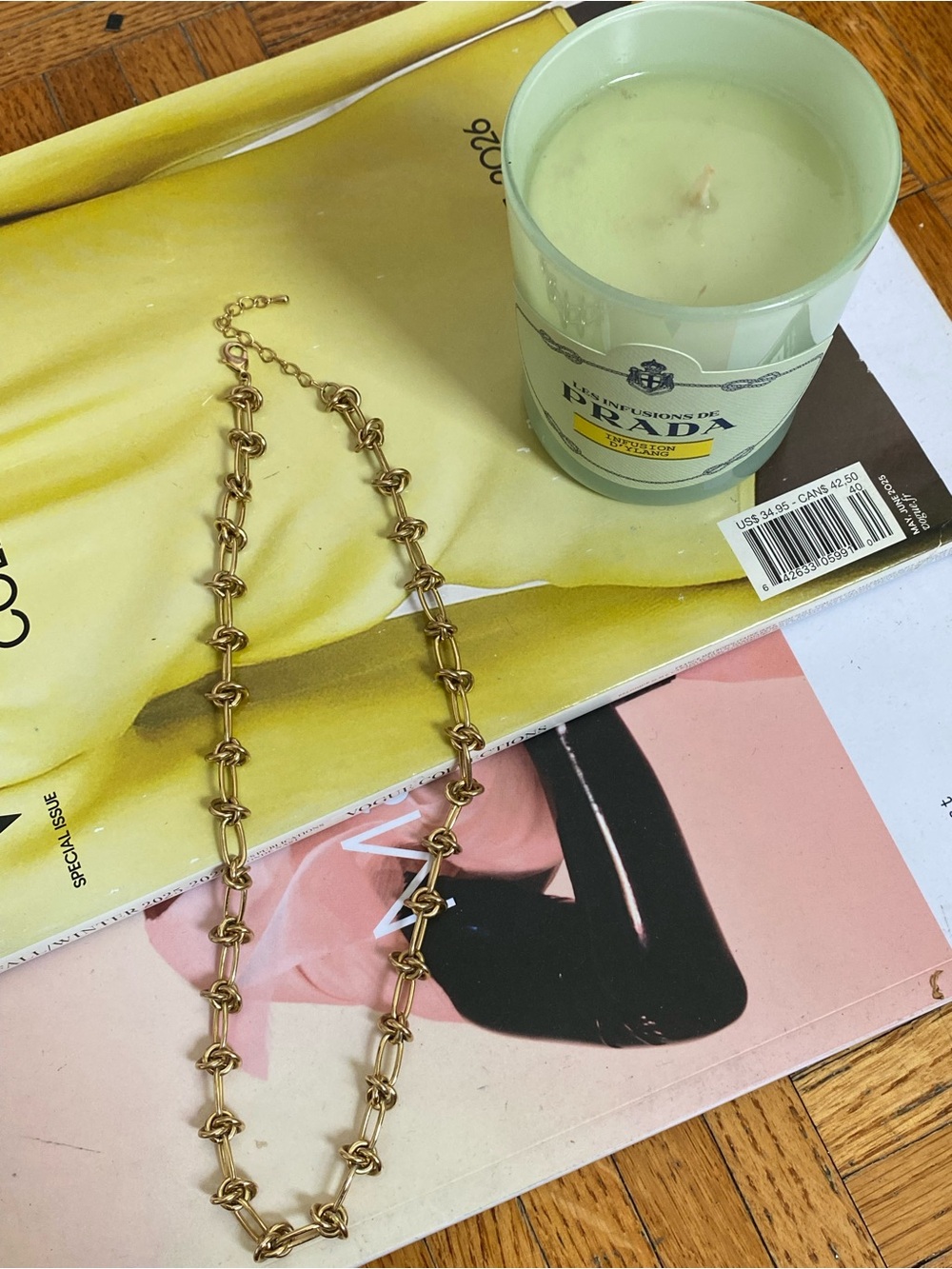 Argento Vivo Gold Knot Chain Link Necklace